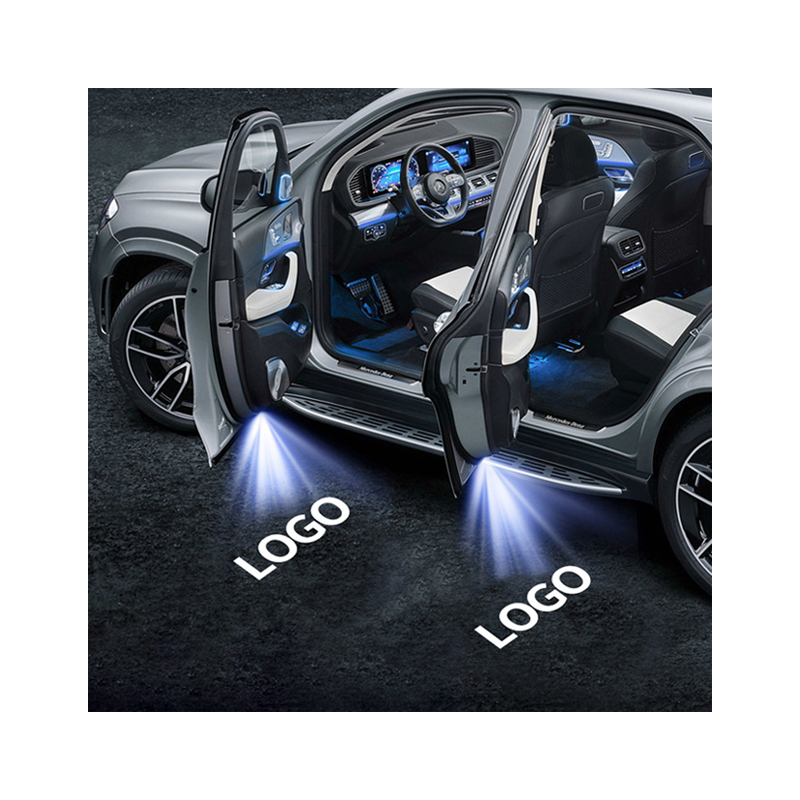 Custom Logo 2-Piece HD Projector Wireless Welcome Light Plastic Car Door Step Courtesy Lights for All Vehicles New Condition
